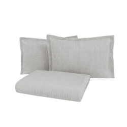 Örtük və yastıq üzü dəsti Yataş Digna, 230x240/50x70 sm, ikinəfərlik, poliester/pambıq, boz