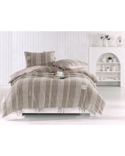 Örtük və yastıq üzü dəsti CAV42, yorğan üzü 200x220 sm, mələfə 160x200+25 sm, 2 əd yastıq üzü 50x70 sm, qəhvəyi