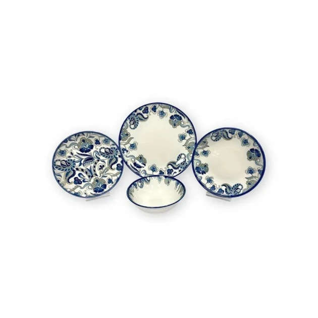 Набор столовой посуды Sarina SHA-00006597, фарфор, белый, 6 персон, 24 предмета