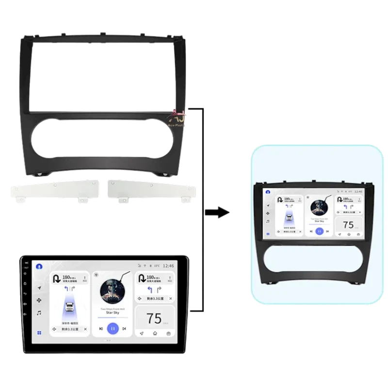 Avtomobil monitoru NAVO Mercedes w203 2005-2009