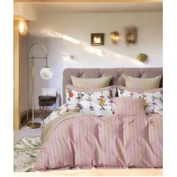 Комплект постельного белья Luxe Cotton Lu-xe-000267, пододеяльник 160х200 см, наволочка 50х70 см, двуспальный, сатин, разноцветный