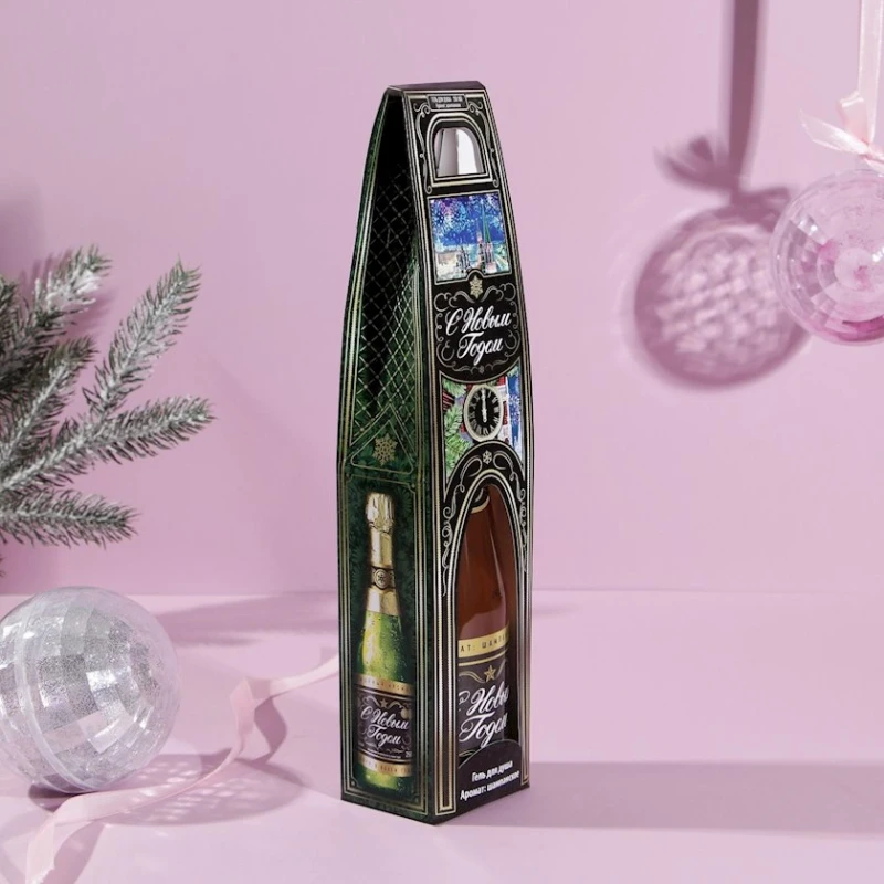 Гель для душа Чистое счастье С Новым годом аромат шампанского 250 мл.