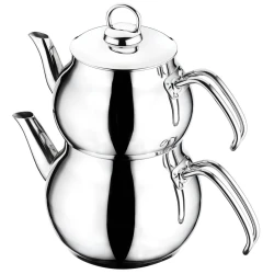 Набор чайников Evimsaray Yağmur EVMS 1095, нержавеющая сталь, серебристый, 1200 + 2000 мл, 2 шт