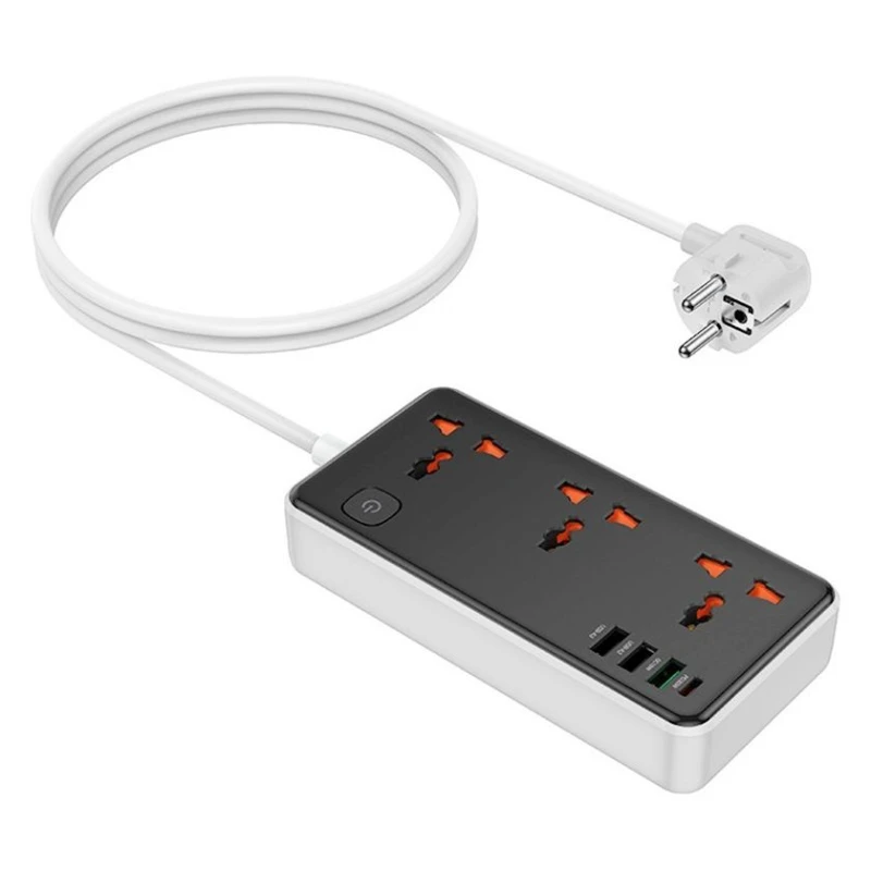 Сетевой фильтр Jokade Jb058 1.5 м, 7-розеточный, Черный Сетевой фильтр Jokade Jb058 1.5 м, 7-розеточный, Черный