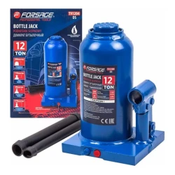 Гидравлический бутылочный домкрат Forsage F-T91204 DS, 12т (с предохранительным клапаном, минимальная высота: 200 мм, ход штока: 110 мм)