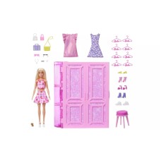 Oyun dəsti Mattel Barbie Dream Closet Playset with Fashion doll & Accessories, 3+ yaş