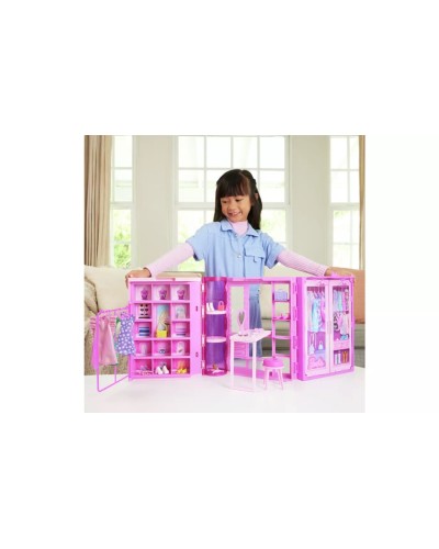 Oyun dəsti Mattel Barbie Dream Closet Playset with Fashion doll & Accessories, 3+ yaş