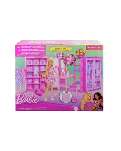 Oyun dəsti Mattel Barbie Dream Closet Playset with Fashion doll & Accessories, 3+ yaş