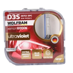 Ксеноновая лампа для автомобильных фар Wolfram D3S, UV фильтр, 6000K, 2 шт