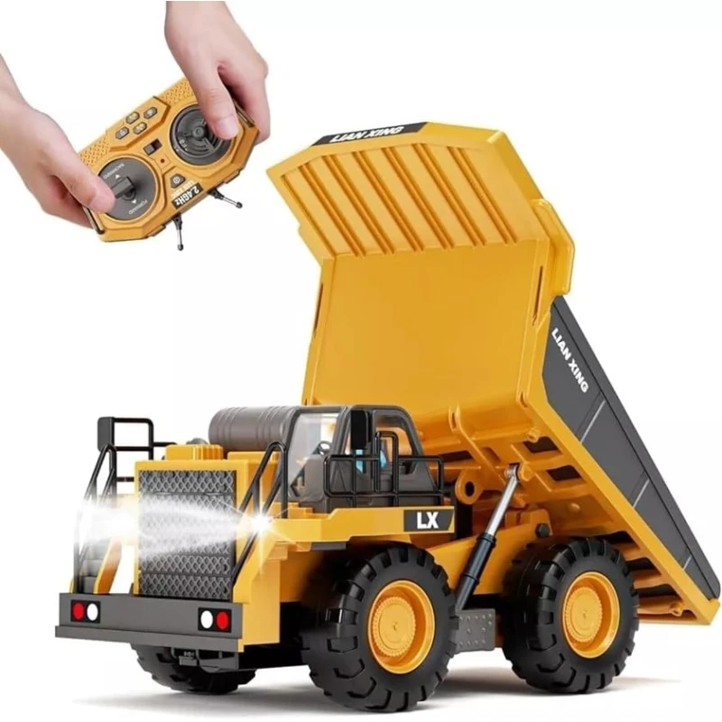 Radio ilə idarə olunan yük maşını O-314, 10x12x21 sm, 6 yaşdan, sarı