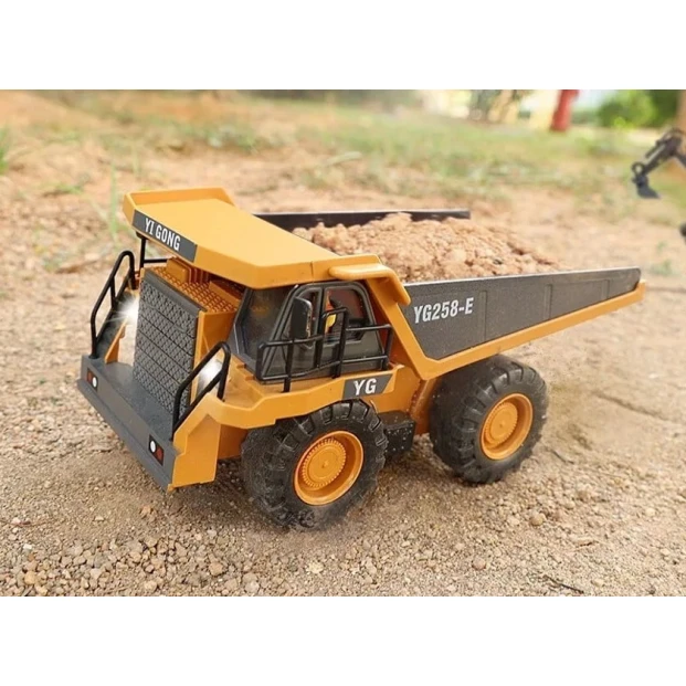 Radio ilə idarə olunan yük maşını O-314, 10x12x21 sm, 6 yaşdan, sarı