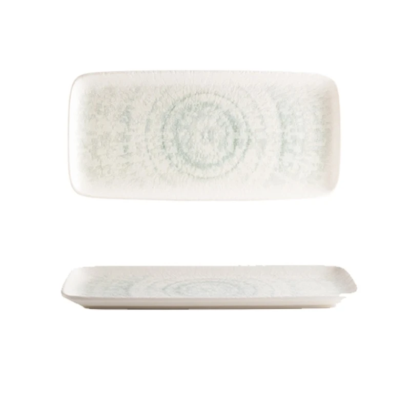 Блюдо ID-Fine Glacier Quadro Dikdörtgen, фарфор, белое, 35 см