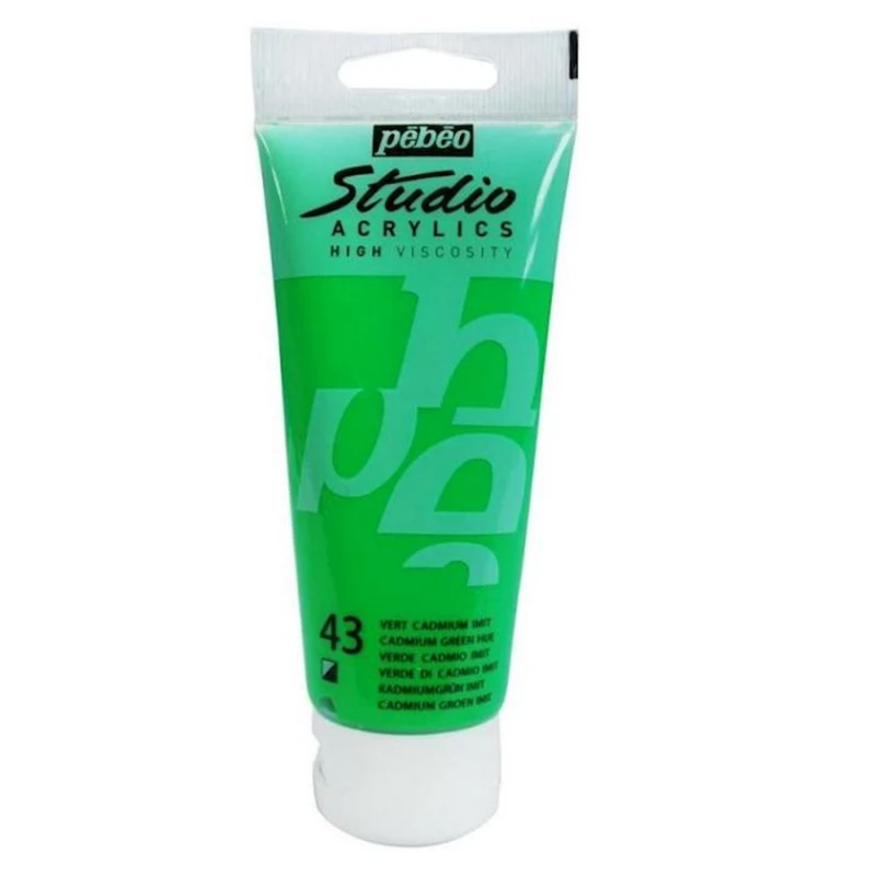 Акриловая краска Pebeo Studio Acrylics Cadmium Green Hue, кадмий зеленый, 100 мл Акриловая краска Pebeo Studio Acrylics Cadmium Green Hue, кадмий зеленый, 100 мл