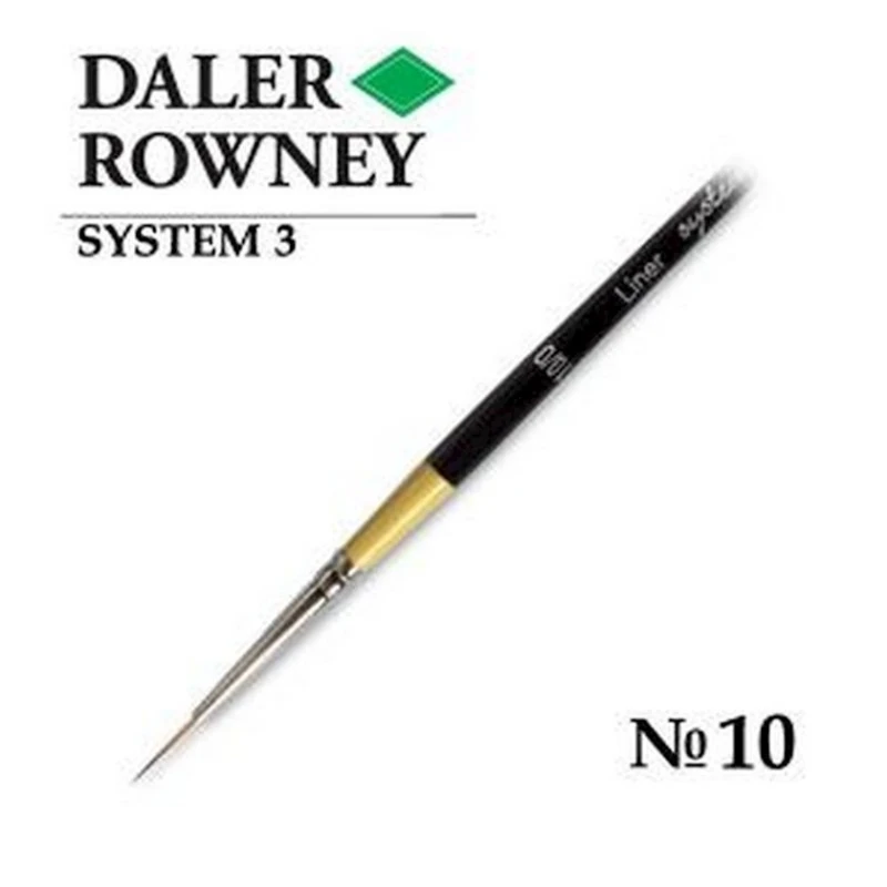 Кисть Daler-Rowney System 3 Liner синтетика, №10 Кисть Daler-Rowney System 3 Liner синтетика, №10