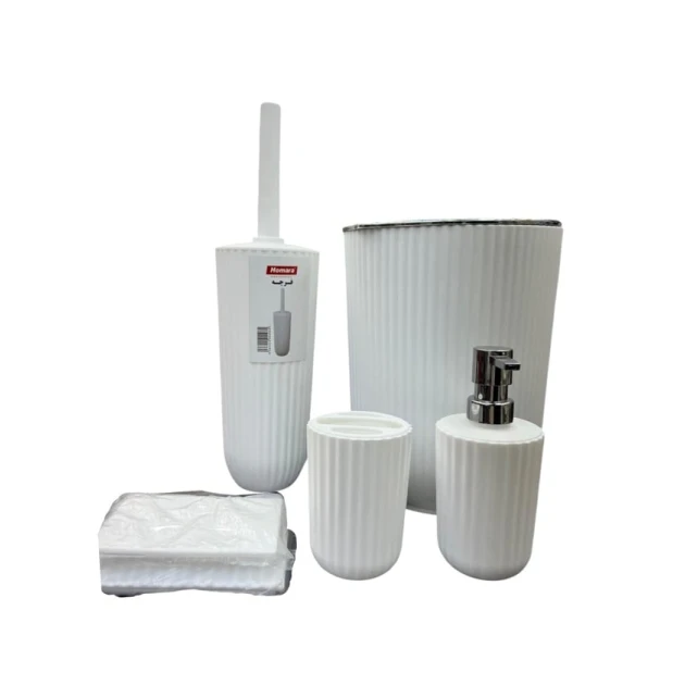 Набор для ванной 15222377, белый, 5 шт