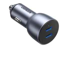Avtomobil enerji toplama cihazı Ugreen 50W Dual USB-C Space Grey - 6957303875948