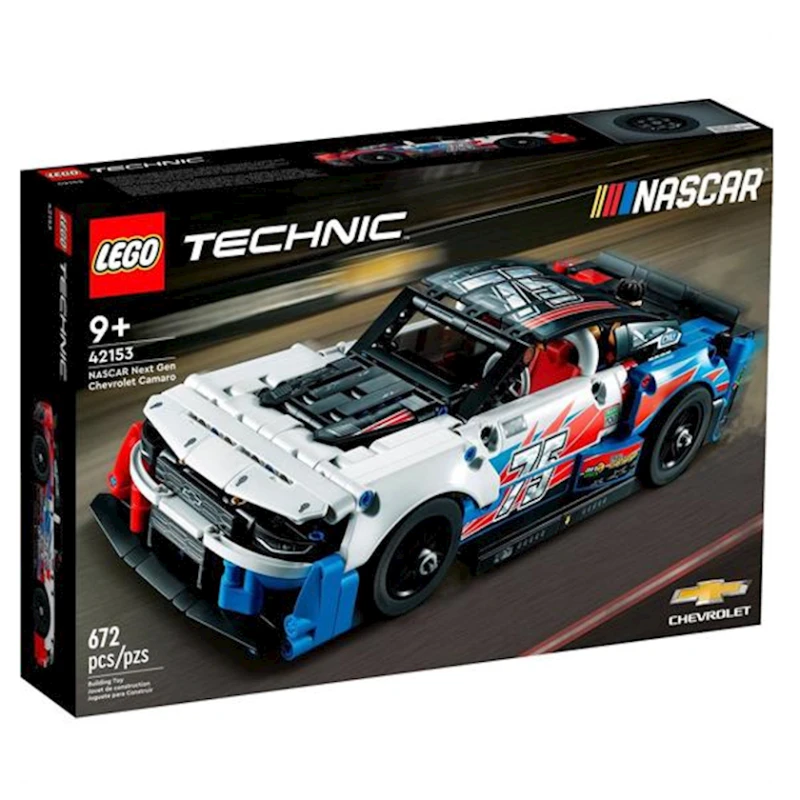Конструктор LEGO Technic Nascar Next Gen Chevrolet Camaro ZL1, 42153, 9+ лет, 672 элемента