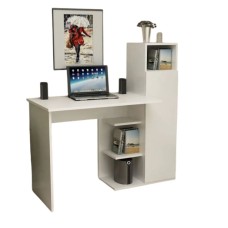 Yazı masası Ev Plus 12115877, LDSP, ağ, 120x120x43 sm