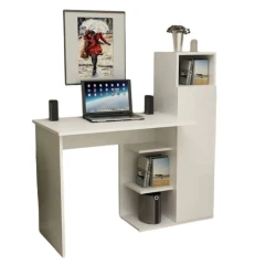 Письменный стол Ev Plus 12115877, ЛДСП, белый, 120x120x43 см Письменный стол Ev Plus 12115877, ЛДСП, белый, 120x120x43 см