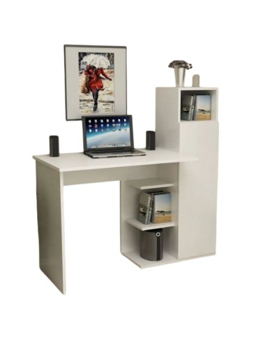 Yazı masası Ev Plus 12115877, LDSP, ağ, 120x120x43 sm