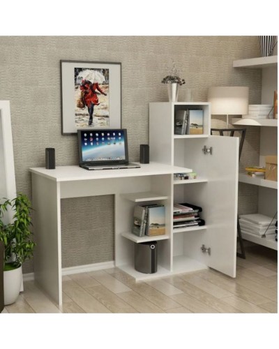 Yazı masası Ev Plus 12115877, LDSP, ağ, 120x120x43 sm