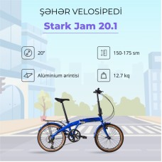 Velosiped Stark Jam 20.1, göy/qara, 20