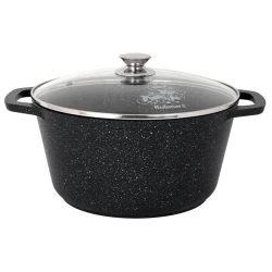 Набор посуды Kukmara Мраморная pnkp20mt, алюминий, черный, 18/22/26 см, 8 предметов Набор посуды Kukmara Мраморная pnkp20mt, алюминий, черный, 18/22/26 см, 8 предметов