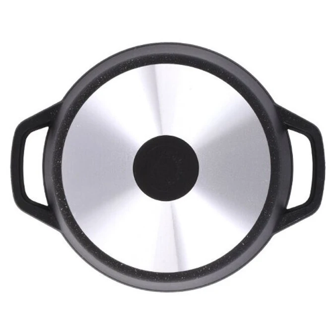 Набор посуды Kukmara Мраморная pnkp20mt, алюминий, черный, 18/22/26 см, 8 предметов