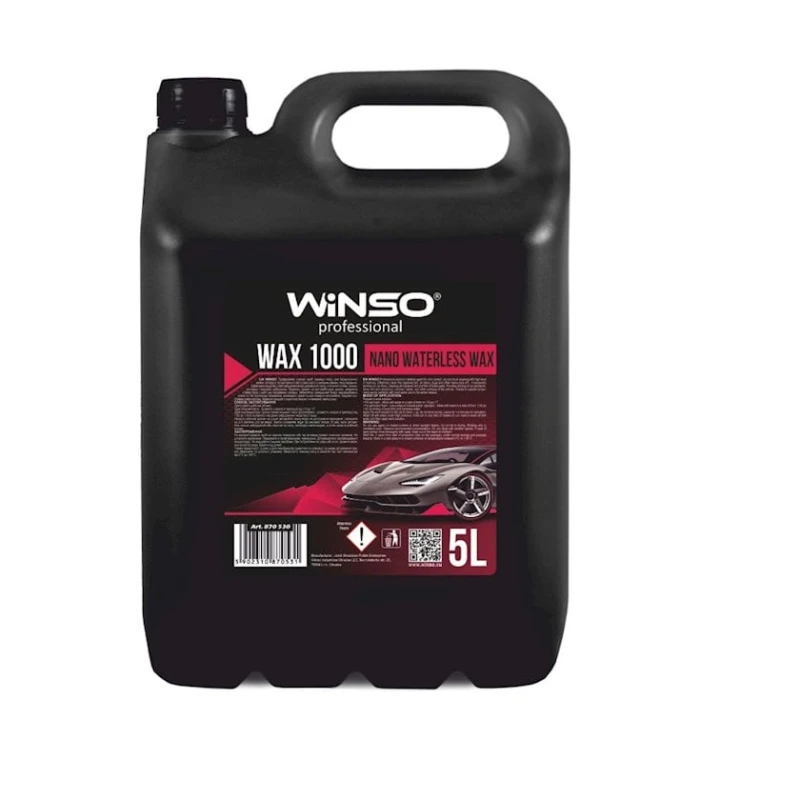 Воск для кузова автомобиля Winso Wax 1000 Nano Waterless, 5 л Воск для кузова автомобиля Winso Wax 1000 Nano Waterless, 5 л