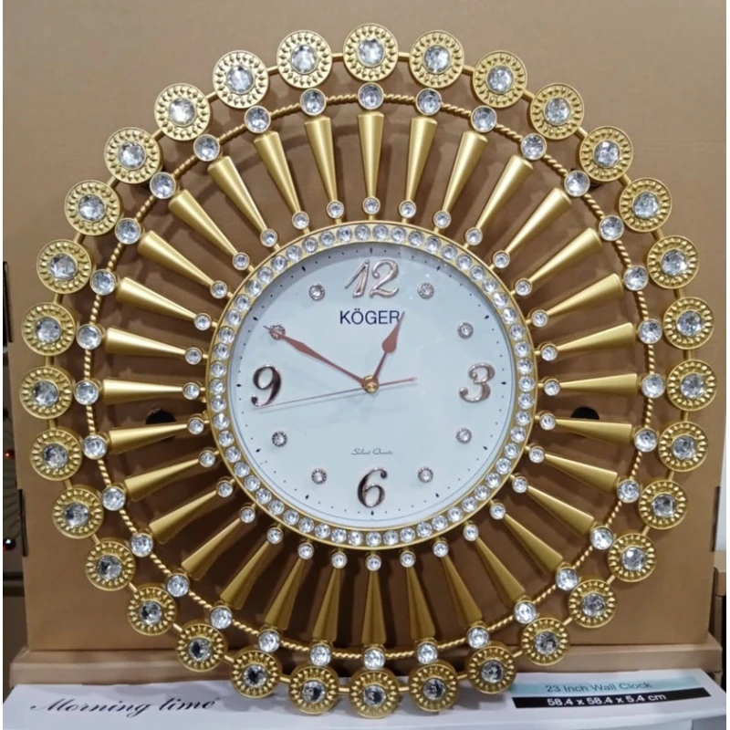 Настенные часы SS-124, 55 см, золотистые