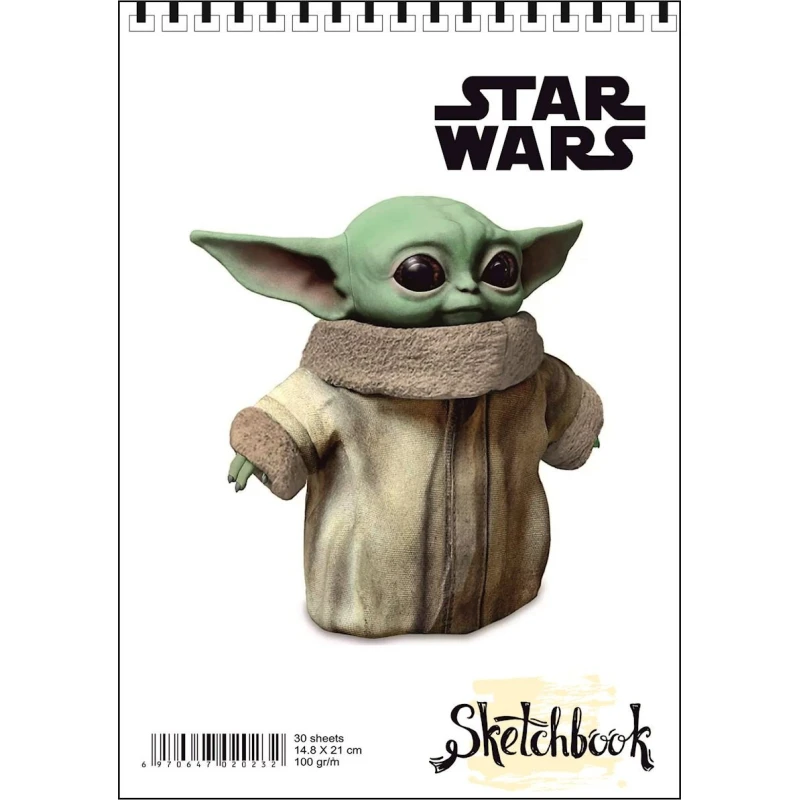 Блокнот Sketchbook Yoda, A5, 30 листов