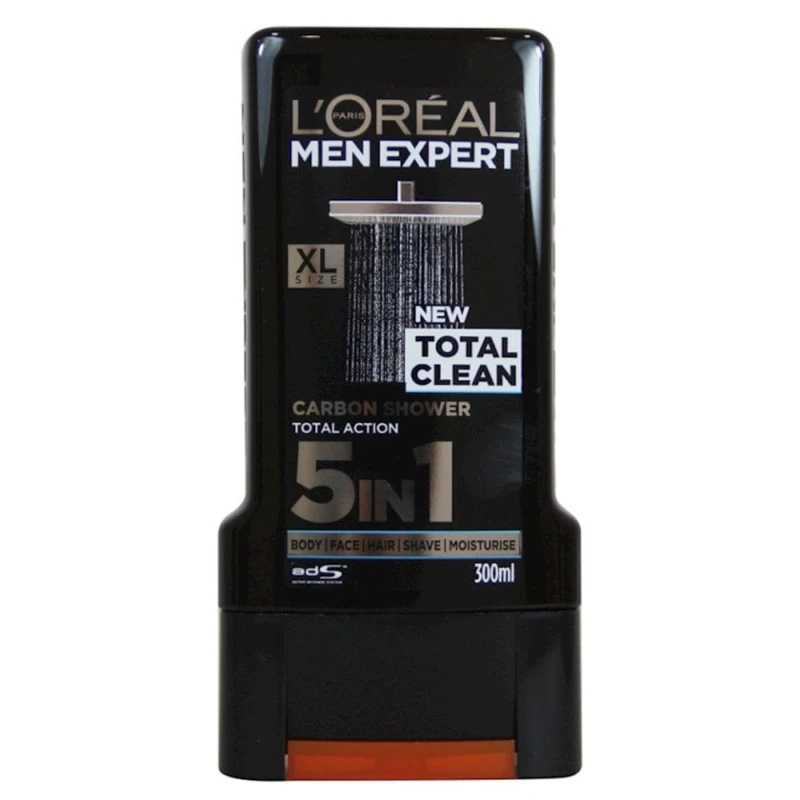 Duş üçün gel-şampun L'Oréal Paris Men Expert Total Clean 300 ml Duş üçün gel-şampun L'Oréal Paris Men Expert Total Clean 300 ml