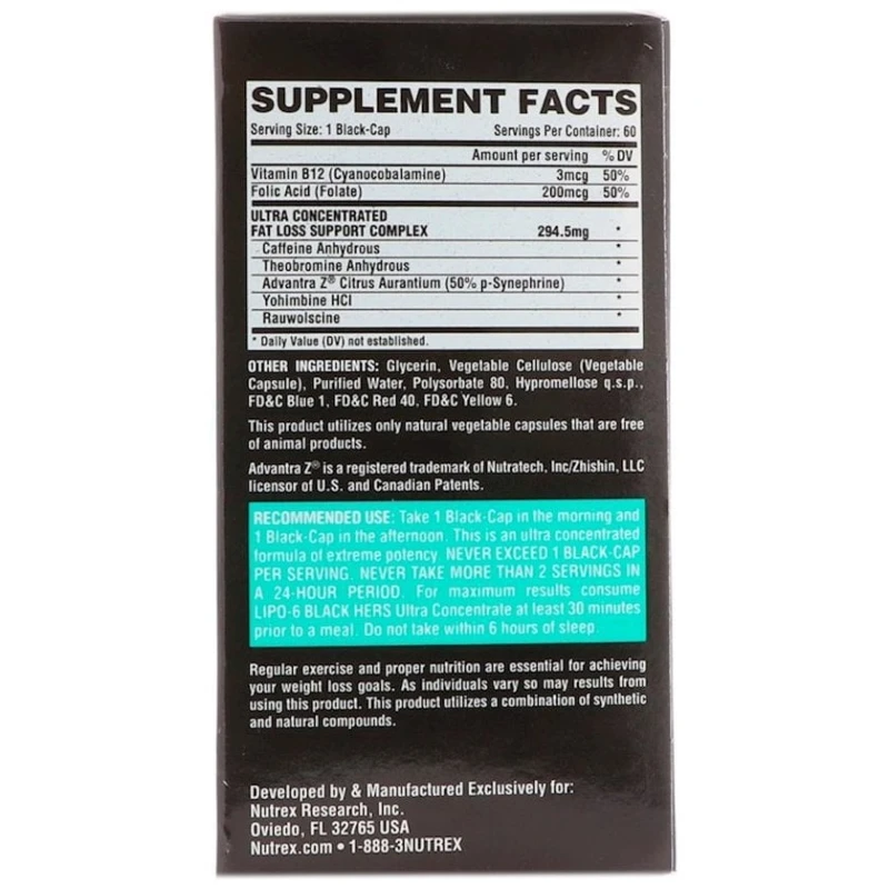 Piy əridən Nutrex Research Lipo-6 Black Hers 60 kapsul Piy əridən Nutrex Research Lipo-6 Black Hers 60 kapsul