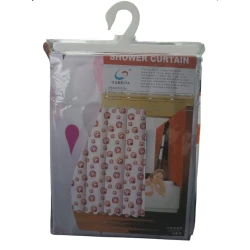 Занавеска для душа OUMEİYA, белая/красная