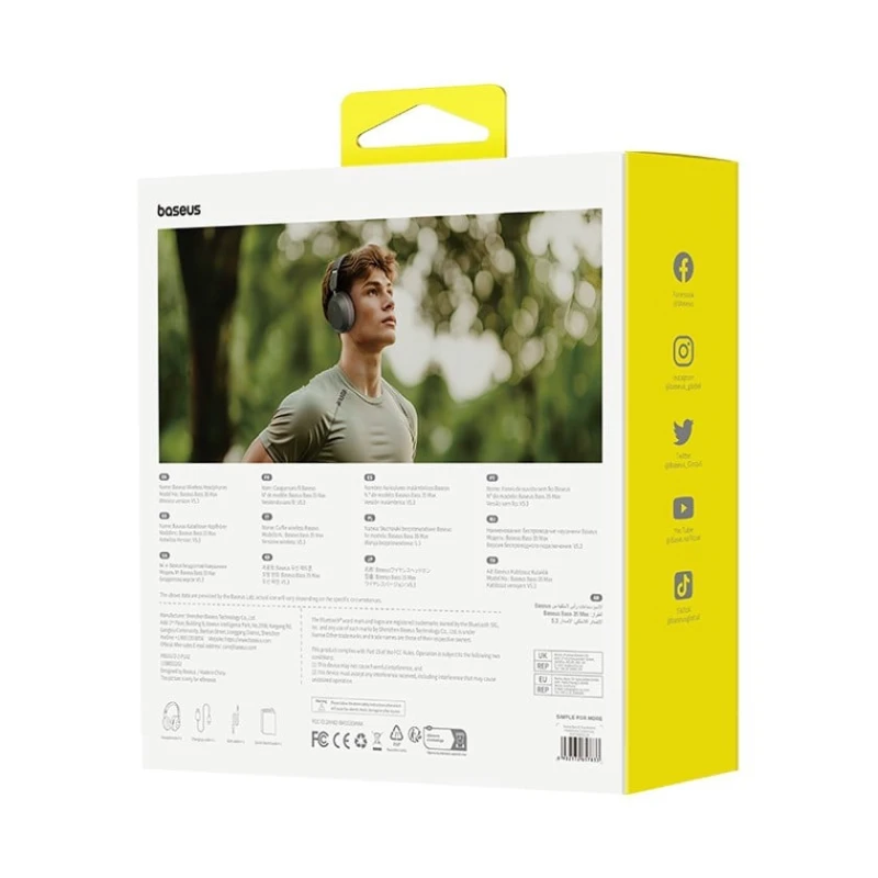 Беспроводные наушники Baseus Bass 35 Max Wireless Headphones Twilight Grey