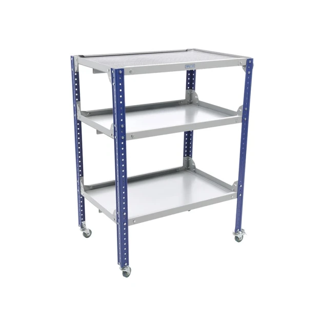 Инструментальная тележка Praktik WDS Garage, серая/синяя, 980x772x514 мм