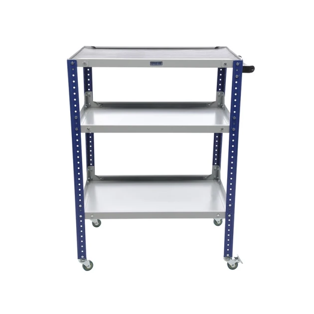 Инструментальная тележка Praktik WDS Garage, серая/синяя, 980x772x514 мм