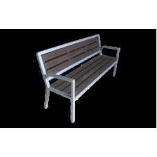 Kompozit skamya Azpark APP-11, boz, kompozit/metal, 173x60x83 sm