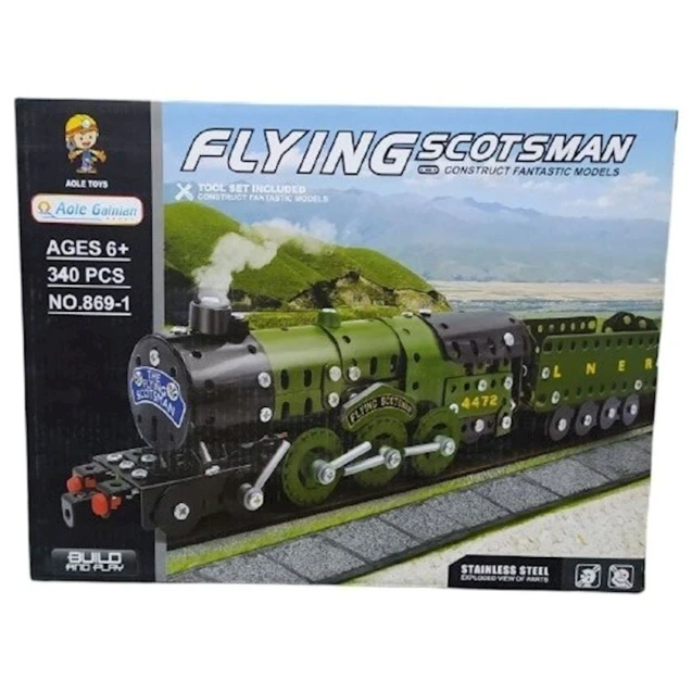 Поезд Aole Toys Flying Scotsman 869-1, 340 деталей, 6+ лет