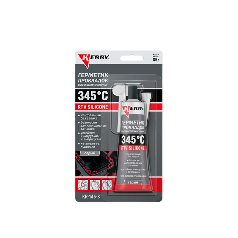 Герметик Kerry KR-145-3, серый, 85 г