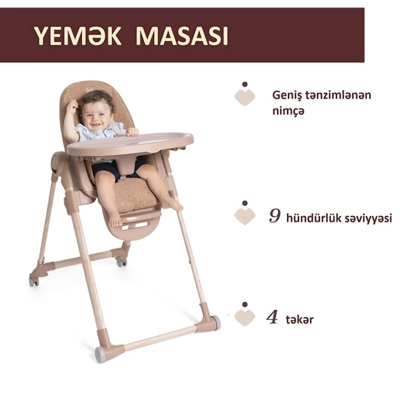 Стульчик для кормления Chicco Polly Armonia Terracotta, оранжевый