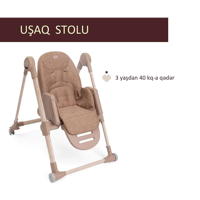 Стульчик для кормления Chicco Polly Armonia Terracotta, оранжевый