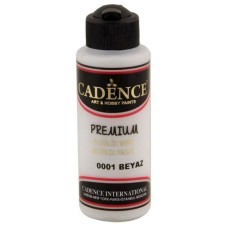 Akril boya Cadence Premium Acrylic Paint 0001 White, ağ, 120 ml