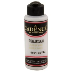 Akril boya Cadence Premium Acrylic Paint 0001 White, ağ, 120 ml