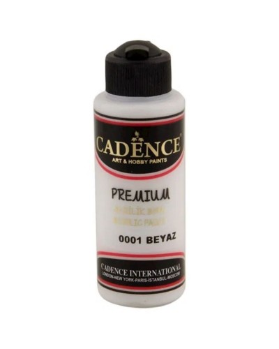 Akril boya Cadence Premium Acrylic Paint 0001 White, ağ, 120 ml