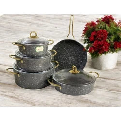 Набор кастрюль SWEETHOME-005, серый, 5 шт