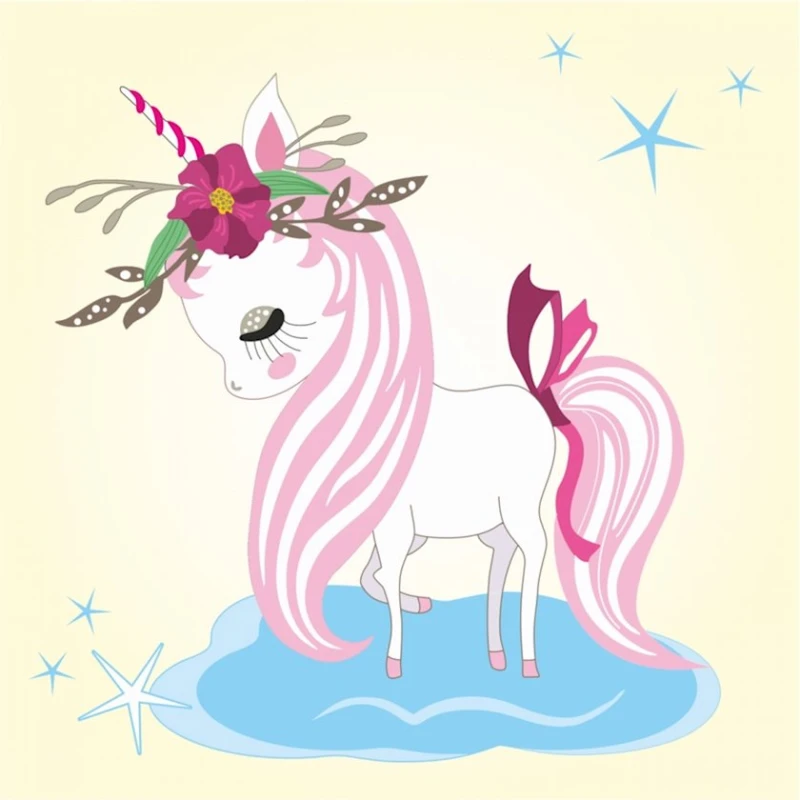 Холст на картоне с контуром Rosa Start Нежный пони, 20х20 см, хлопок, акрил Холст на картоне с контуром Rosa Start Нежный пони, 20х20 см, хлопок, акрил