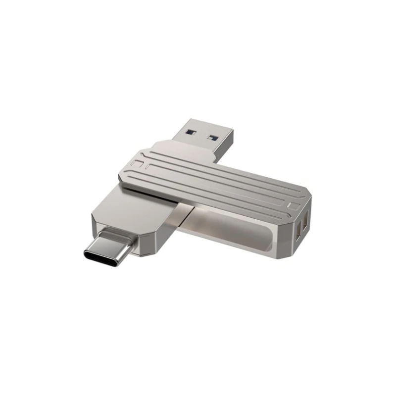 Flaş-kart WIWU FD003 USB3.2 Type-C 2in1 512GB Metal Gray Flaş-kart WIWU FD003 USB3.2 Type-C 2in1 512GB Metal Gray