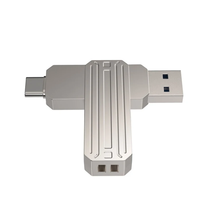 Flaş-kart WIWU FD003 USB3.2 Type-C 2in1 512GB Metal Gray Flaş-kart WIWU FD003 USB3.2 Type-C 2in1 512GB Metal Gray