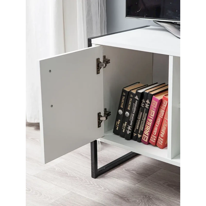 Тумба под ТВ 60x40x114 см, ЛДСП, белая